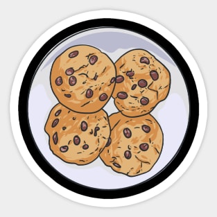 Chocolate Chip Cookies Biscuits Cookie Sticker